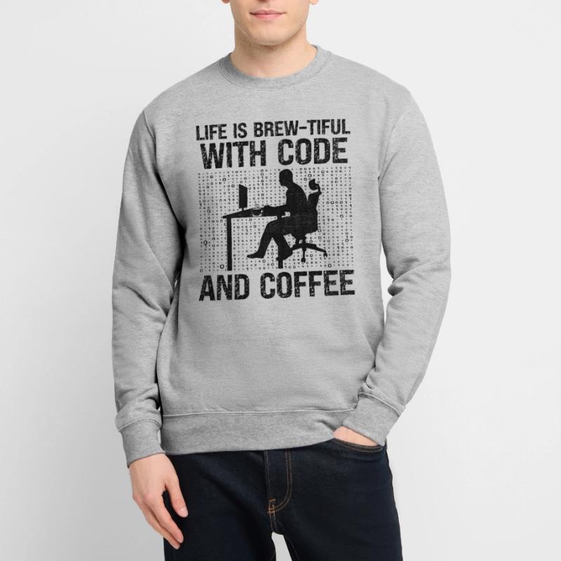 Café Codage Programmeur Codeur Développeur Nerd Coff Sweat-shirt Unisexe