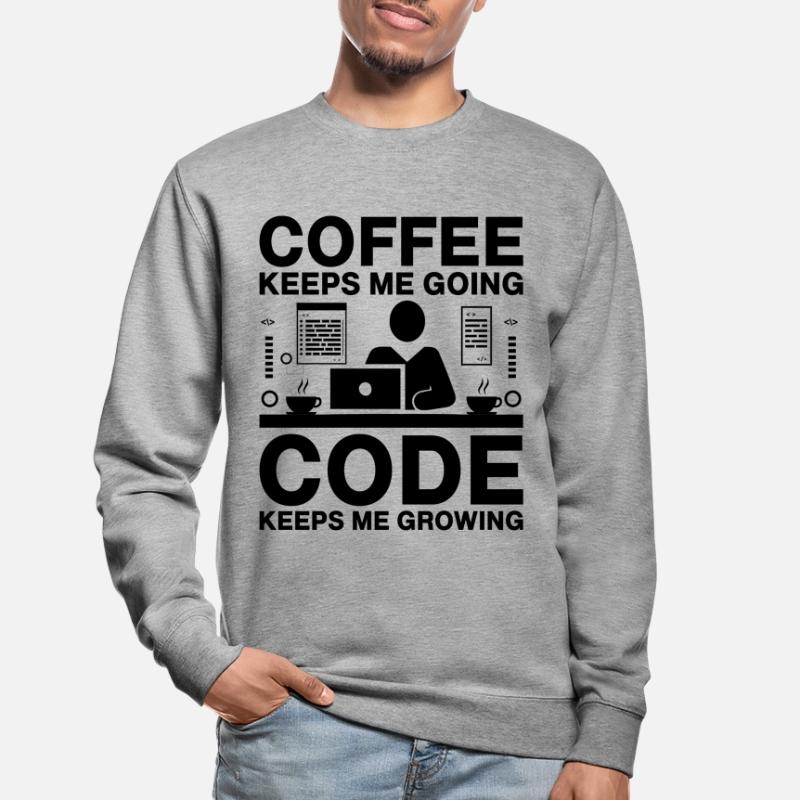 Café Codage Programmeur Codeur Développeur Nerd Coff Sweat-shirt Unisexe