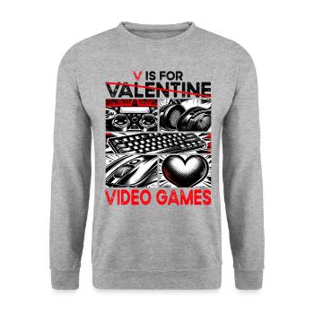 Niveau d’anniversaire xx Jeux et joueurs débloqués - Sweat-shirt Unisexe - gris chiné - Devant - Alina (178cm) & Michal (187cm)