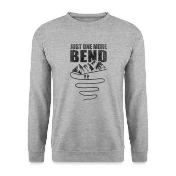 Nur noch eine Kurve - Unisex Pullover - Weißgrau meliert - Vorne - Alina (178cm) & Michal (187cm)