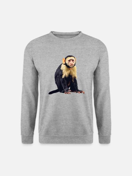 Capuchin monkey whisperer - Unisex Pullover - Weißgrau meliert