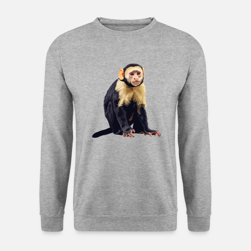 Capuchin monkey whisperer - Unisex Pullover - Weißgrau meliert