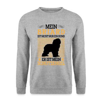 Briard n’est pas qu’un chien Berger de Brie Briard - Sweat-shirt Unisexe - gris chiné - Devant - Alina (178cm) & Michal (187cm)