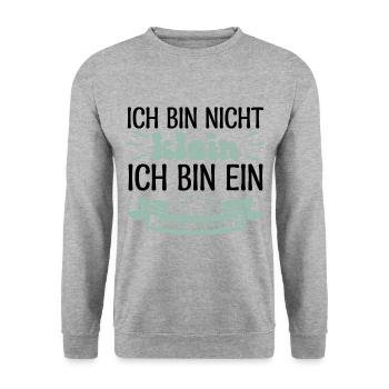 I'm not small, I'm a concentrate! - Unisex Sweatshirt - salt & pepper - Front - Alina (178cm) & Michal (187cm)