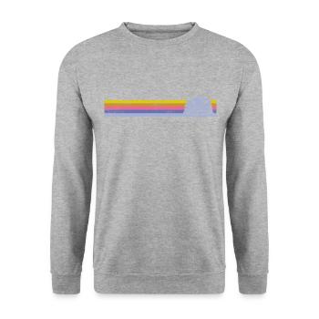 Pancake Lover Kids Retro Vintage - Unisex Pullover - Weißgrau meliert - Vorne - Alina (178cm) & Michal (187cm)
