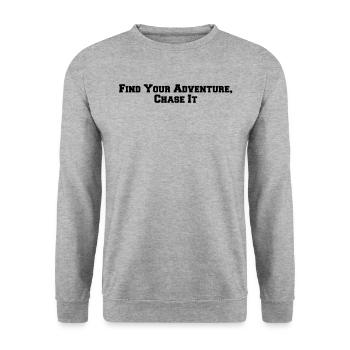 Hiking - Find Your Adventure, Chase It - Unisex Sweatshirt - salt & pepper - Front - Alina (178cm) & Michal (187cm)