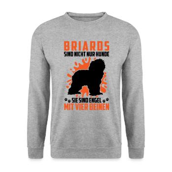 Briard n’est pas qu’un chien Berger de Brie Briard - Sweat-shirt Unisexe - gris chiné - Devant - Alina (178cm) & Michal (187cm)
