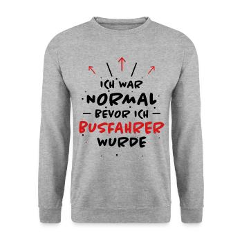 Busfahrer Spruch Beruf Lustiges Busfahrer Geschenk - Unisex Pullover - Weißgrau meliert - Vorne - Alina (178cm) & Michal (187cm)