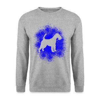 Drahthaar-Foxterrier für Hundeliebhaber - Unisex Pullover - Weißgrau meliert - Vorne - Alina (178cm) & Michal (187cm)