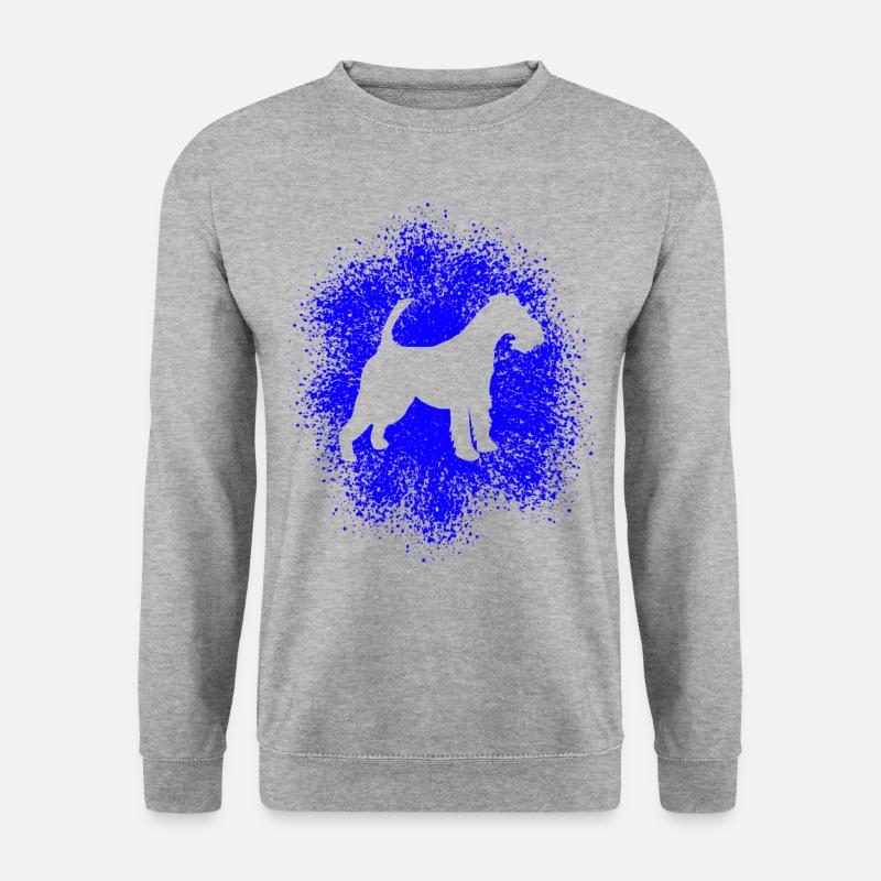 Drahthaar-Foxterrier für Hundeliebhaber - Unisex Pullover - Weißgrau meliert