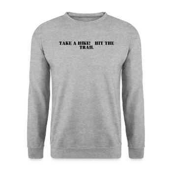 Randonnée - Faites une randonnée, partez sur les sentiers - Sweat-shirt Unisexe - gris chiné - Devant - Alina (178cm) & Michal (187cm)