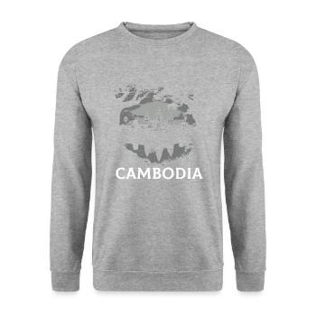 Angkor Wat cambodian, khmer cambodian - Unisex Pullover - Weißgrau meliert - Vorne - Alina (178cm) & Michal (187cm)