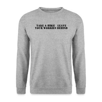 Hiking - Take a hike, leave your worries behind - Unisex Sweatshirt - salt & pepper - Front - Alina (178cm) & Michal (187cm)
