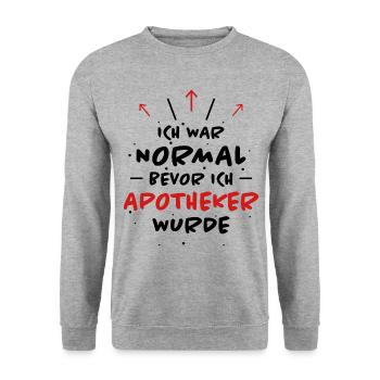 Apotheker Spruch Beruf Lustiges Apotheker Geschenk - Unisex Pullover - Weißgrau meliert - Vorne - Alina (178cm) & Michal (187cm)