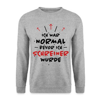 Schreiner Spruch Beruf Lustiges Schreiner Geschenk - Unisex Pullover - Weißgrau meliert - Vorne - Alina (178cm) & Michal (187cm)
