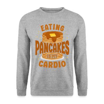 Amateur de crêpes Les enfants mangent des crêpes - Sweat-shirt Unisexe - gris chiné - Devant - Alina (178cm) & Michal (187cm)