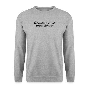 Randonnée - L’aventure est là-bas, la randonnée - Sweat-shirt Unisexe - gris chiné - Devant - Alina (178cm) & Michal (187cm)