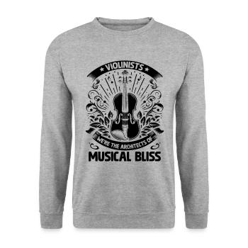 Geiger Wir sind die Architekten von Musical Bliss V - Unisex Pullover - Weißgrau meliert - Vorne - Alina (178cm) & Michal (187cm)