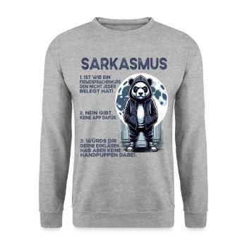 Je déteste les gens grognons du matin au bureau drôle - Sweat-shirt Unisexe - gris chiné - Devant - Alina (178cm) & Michal (187cm)