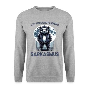 Je déteste les gens grognons du matin au bureau drôle - Sweat-shirt Unisexe - gris chiné - Devant - Alina (178cm) & Michal (187cm)