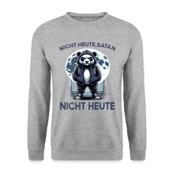 I hate people morning grouch in the office funny - Unisex Sweatshirt - salt & pepper - Front - Alina (178cm) & Michal (187cm)