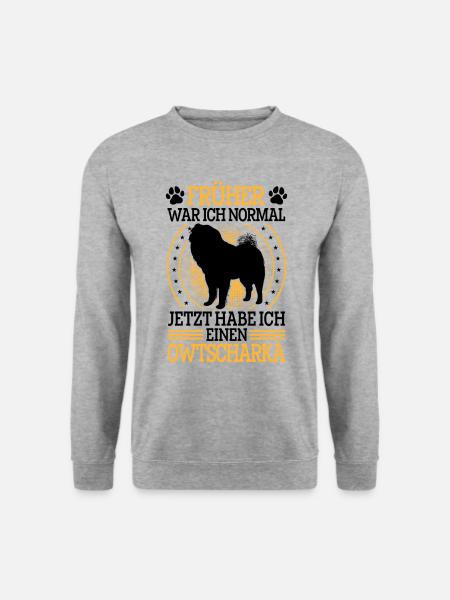 Owtscharka früher normal Kaukasischer Owtscharka - Unisex Pullover - Weißgrau meliert