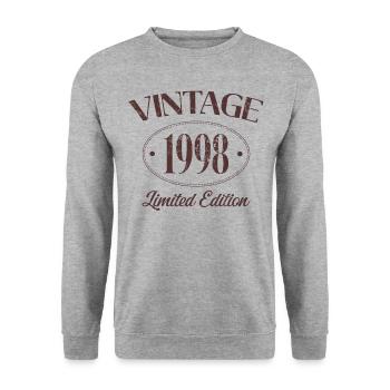 Millésime 1998 Édition Limitée Anniversaire 1998 - Sweat-shirt Unisexe - gris chiné - Devant - Alina (178cm) & Michal (187cm)
