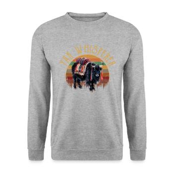 Yak Whisperer Himalayan Tibet - Unisex Sweatshirt - salt & pepper - Front - Alina (178cm) & Michal (187cm)