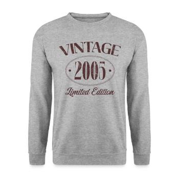 Millésime 2005 Édition Limitée Anniversaire 2005 - Sweat-shirt Unisexe - gris chiné - Devant - Alina (178cm) & Michal (187cm)