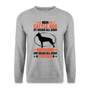 Bouvier australien meilleur que garde du corps - Sweat-shirt Unisexe - gris chiné - Devant - Alina (178cm) & Michal (187cm)