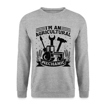 Landwirtschaftsmechaniker Lustige Traktormechaniker Bauernhof - Unisex Pullover - Weißgrau meliert - Vorne - Alina (178cm) & Michal (187cm)
