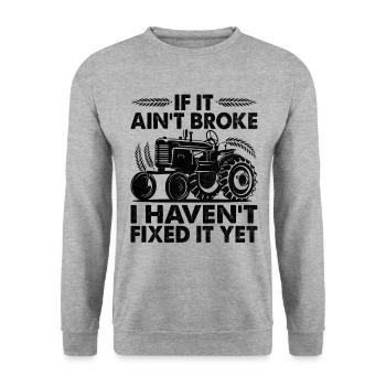 Landwirtschaftsmechaniker Lustige Traktormechaniker Bauernhof - Unisex Pullover - Weißgrau meliert - Vorne - Alina (178cm) & Michal (187cm)