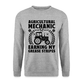 Landwirtschaftsmechaniker Lustige Traktormechaniker Bauernhof - Unisex Pullover - Weißgrau meliert - Vorne - Alina (178cm) & Michal (187cm)