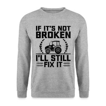 Landwirtschaftsmechaniker Lustige Traktormechaniker Bauernhof - Unisex Pullover - Weißgrau meliert - Vorne - Alina (178cm) & Michal (187cm)