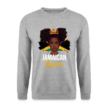reine jamaïcaineDrapeau de la Jamaïque - Sweat-shirt Unisexe - gris chiné - Devant - Alina (178cm) & Michal (187cm)