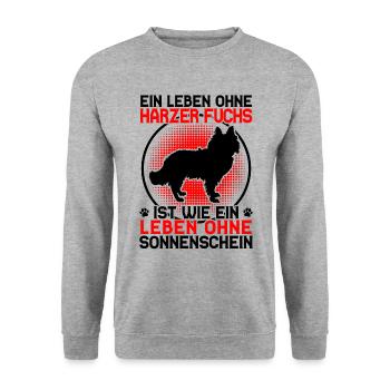 Life without Harzer Fuchs Herding Dog Herding Fox - Unisex Sweatshirt - salt & pepper - Front - Alina (178cm) & Michal (187cm)
