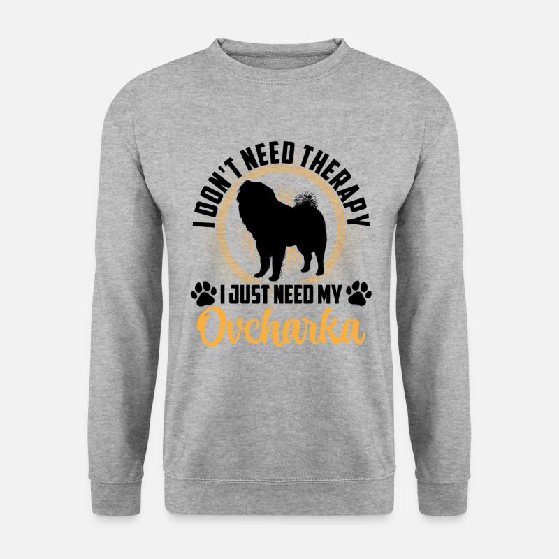 Owtscharka Brauche nur Kaukasischer Owtscharka - Unisex Pullover - Weißgrau meliert