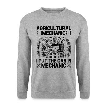Landwirtschaftsmechaniker Lustige Traktormechaniker Bauernhof - Unisex Pullover - Weißgrau meliert - Vorne - Alina (178cm) & Michal (187cm)