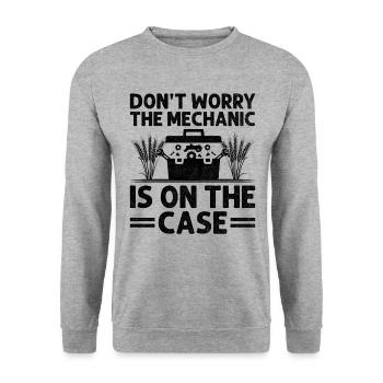 Landwirtschaftsmechaniker Lustige Traktormechaniker Bauernhof - Unisex Pullover - Weißgrau meliert - Vorne - Alina (178cm) & Michal (187cm)