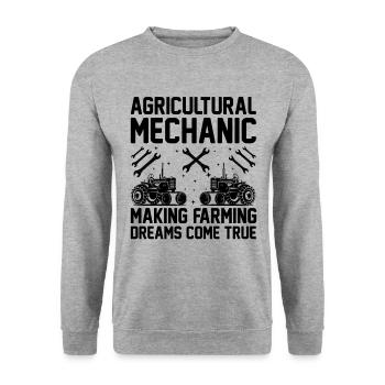 Landwirtschaftsmechaniker Lustige Traktormechaniker Bauernhof - Unisex Pullover - Weißgrau meliert - Vorne - Alina (178cm) & Michal (187cm)