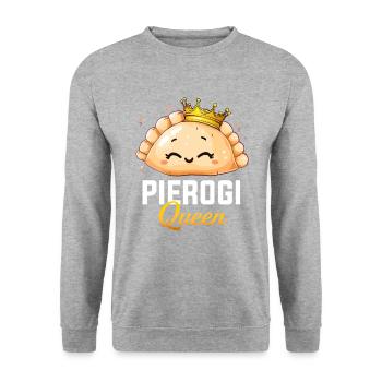 Pierogi princess Polish Pierogi - Unisex Sweatshirt - salt & pepper - Front - Alina (178cm) & Michal (187cm)