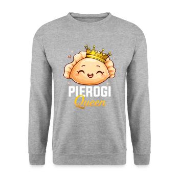 Pierogi princess Polish Pierogi - Unisex Sweatshirt - salt & pepper - Front - Alina (178cm) & Michal (187cm)