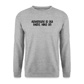 Randonnée - L’aventure est là-bas, la randonnée - Sweat-shirt Unisexe - gris chiné - Devant - Alina (178cm) & Michal (187cm)