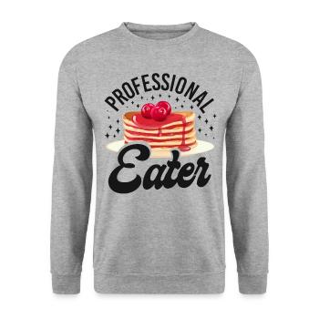 Pancake Lover Kids Professional - Sweat-shirt Unisexe - gris chiné - Devant - Alina (178cm) & Michal (187cm)