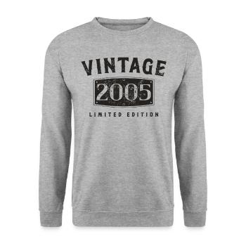 Anniversaire 2005 Edition Limitée Millésime 2005 - Sweat-shirt Unisexe - gris chiné - Devant - Alina (178cm) & Michal (187cm)