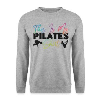 Instructeur de Pilates Professeur C’est - Sweat-shirt Unisexe - gris chiné - Devant - Alina (178cm) & Michal (187cm)