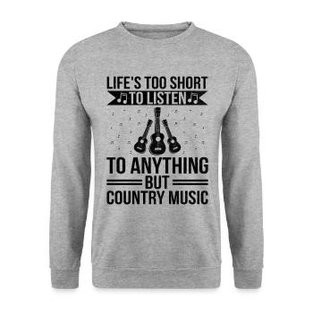 Comté Musique Vintage Amateur de musique Western Country C - Sweat-shirt Unisexe - gris chiné - Devant - Alina (178cm) & Michal (187cm)