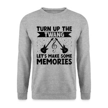 Comté Musique Vintage Amateur de musique Western Country C - Sweat-shirt Unisexe - gris chiné - Devant - Alina (178cm) & Michal (187cm)