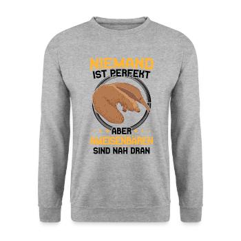 Le fourmilier est un fourmilier parfait - Sweat-shirt Unisexe - gris chiné - Devant - Alina (178cm) & Michal (187cm)
