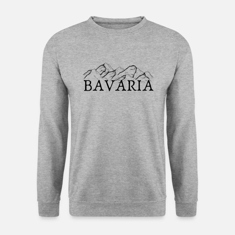 Bayern Berge - Unisex Pullover - Weißgrau meliert